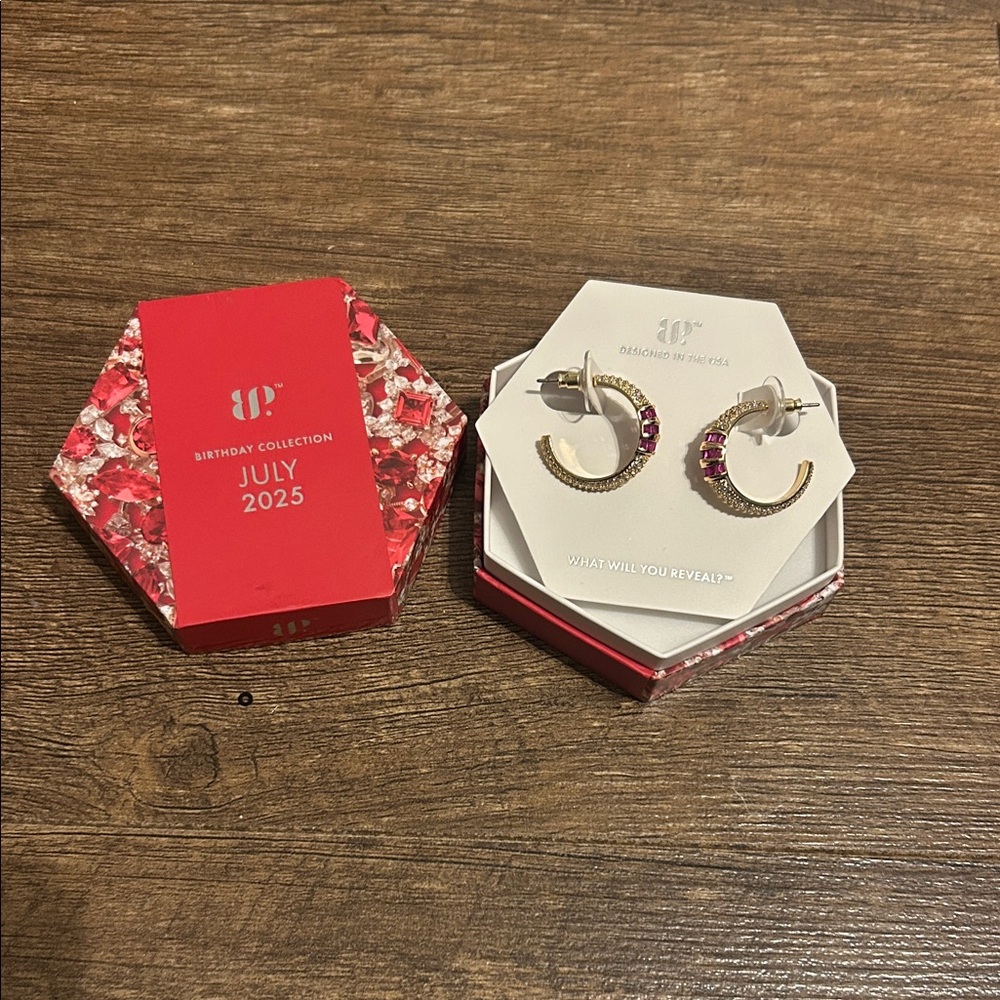 Elegant Silver and Pink Hoop Earrings